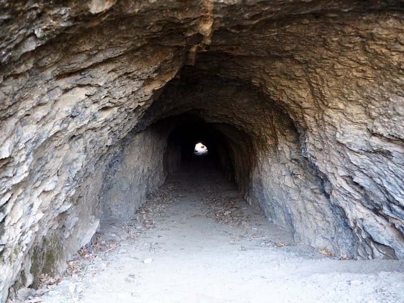 The 130-foot long tunnel through the ridge