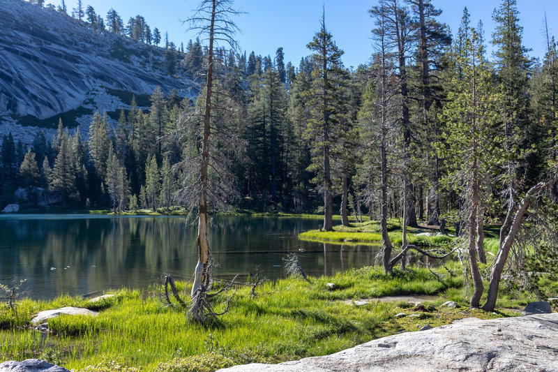 Royal Arch Lake as the sun slowly rises above the Buena Vista Crest