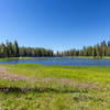 Crescent Lake is fairly flat and its size heavily depends on the season