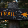 Hiking Trail Sign in the Forest