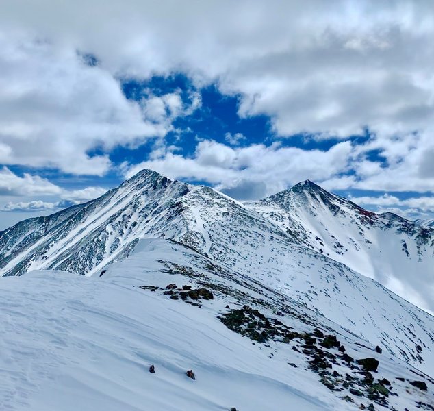 Torreys Peak and Grays Peak from Grizzly Peak