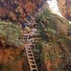 Climb down to base of Mooney Falls. Have to climb back up to get back to campground.