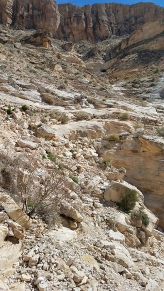 Last mile of hike back up to trailhead.