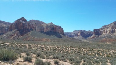 First mile down the trail towards bottom of the canyon.