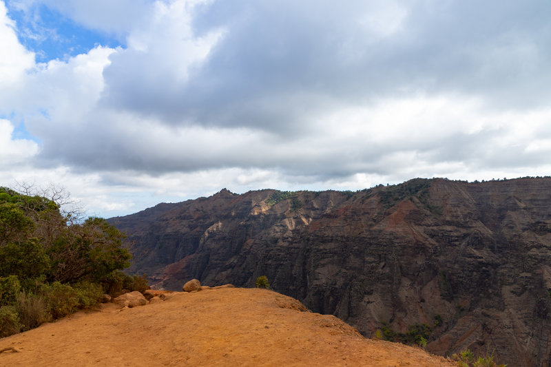 Waimea Canyon Hazardous Cliffs Kauai, Hawaii pano