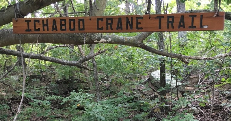 Sign at the start of the Ichabod Crane Trail