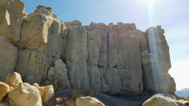 Pulpit Rock formation below summit