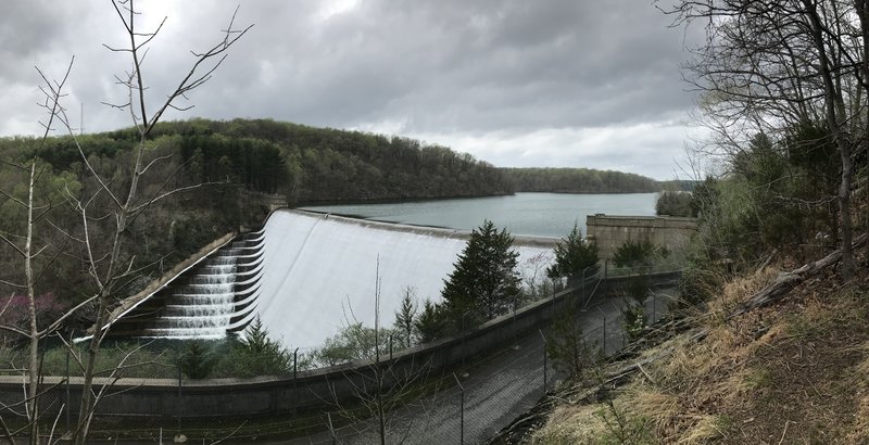 Panoramic view overlooking the spillway