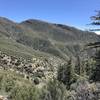 Start of the last climb, looking down the valley