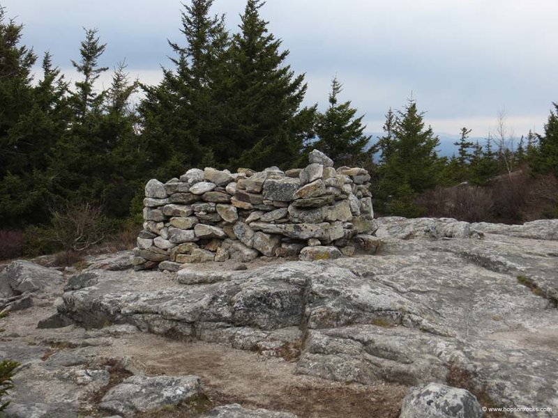 Massive cairn at the summit.