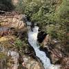 The spur trail drops you right next to an intense trough waterfall.