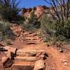 In spring, this is a decent trail. Zero shade. Lots of ups and downs & nice views of Sedona. It would be sweltering in summer.