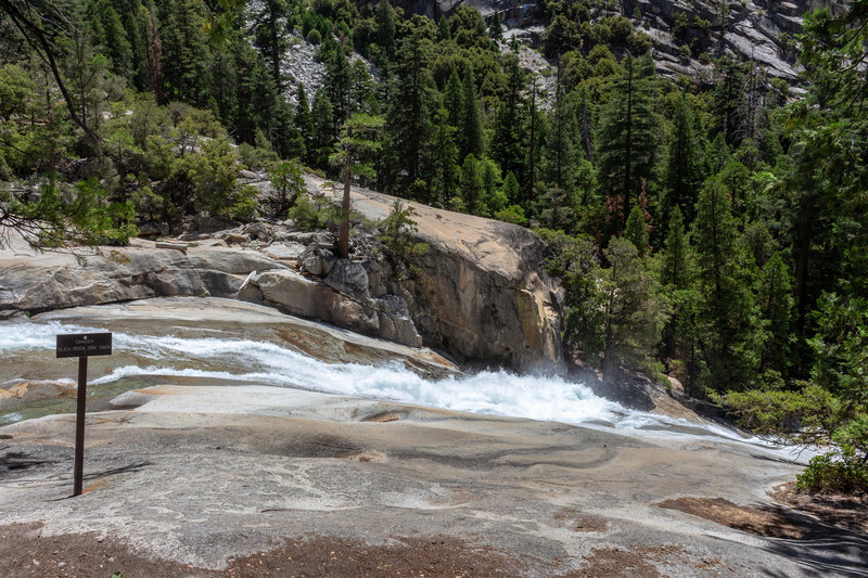 Do not get too close to the water at the top of Mist Falls. The slickrock can be very slippery.