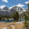 The lowest of the Rae Lakes in front of Glen Pass.