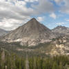 East Vidette from the switchbacks past the junction with Kearsage Pass Trail.