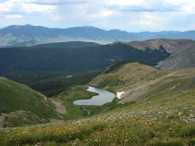 Horseshoe Lake as seen from the Wheeler Peak Trail.