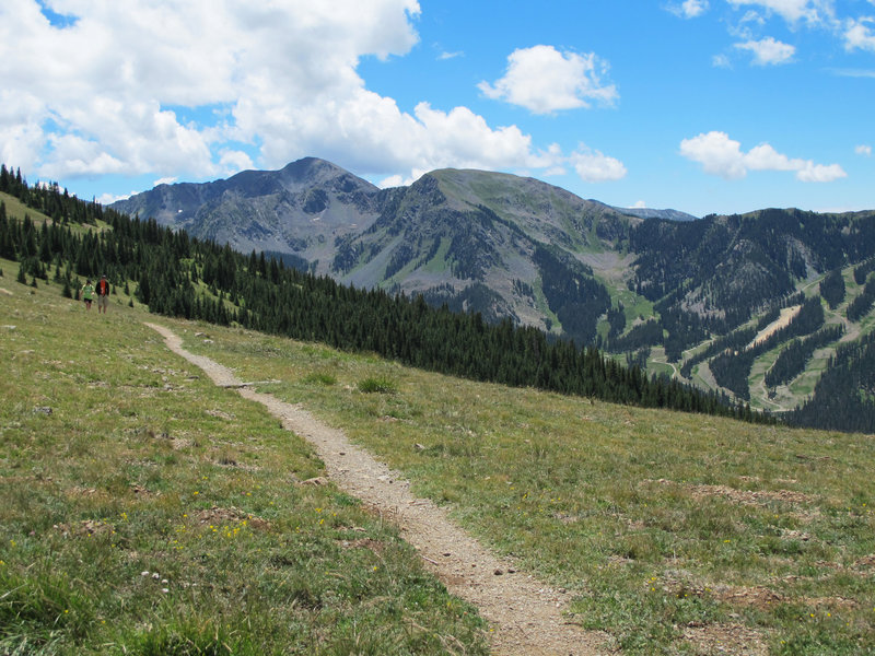 Wheeler Peak Trail affords spectacular views of Taos ski resort, Kachina Peak and Lake Fork Peak.