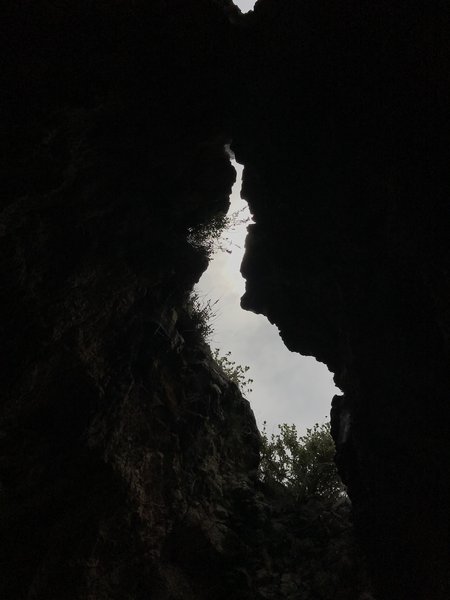 View from inside the Cave of Kreshmoi in Konispol, Albania