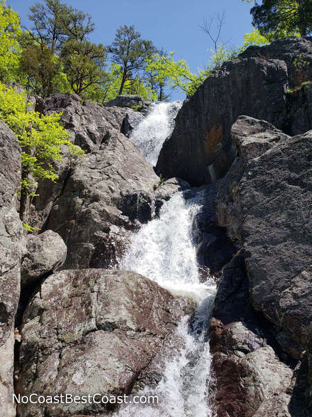 The cascades of Mina Sauk Falls after spring rainfall