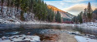 Icicle Creek and the Red Bridge