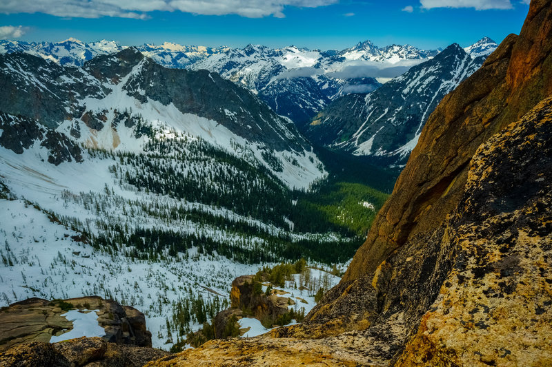 Looking west towards the Isolation Traverse from Liberty Bell