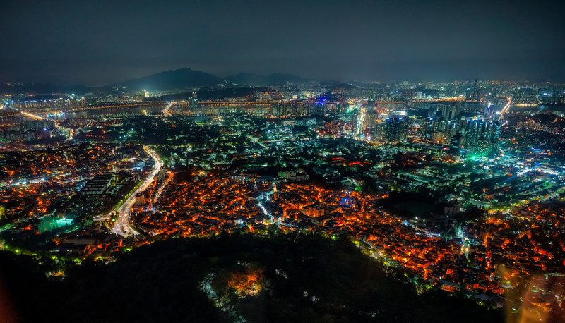 View from Namsan Tower section of Seoul Wall Trail