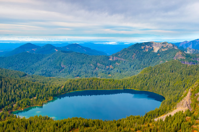 Views back towards Mowich and Eunice lakes