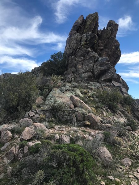 Awesome rock formations up there.