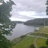 View of garden, blockhouse and beachline of English Camp coming down from the old Commanders House location.