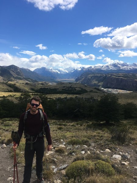 Nathan Palmisano on the first day of the Huemul Circuit