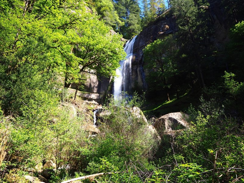 The boulders at the base of Golden Falls.