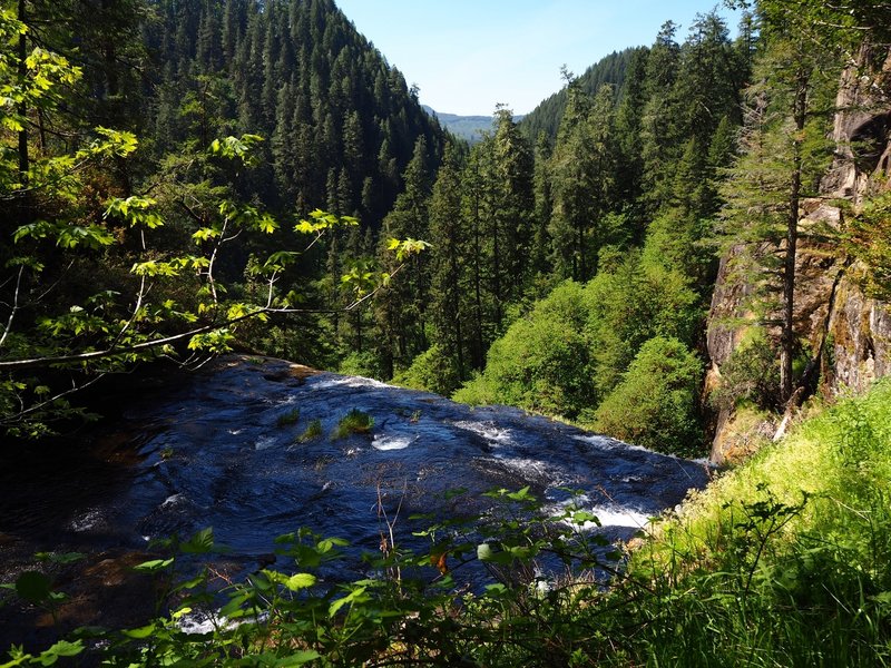 The view west from the top of Golden Falls