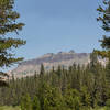 Castle Peak through the trees on Castle Valley Road.