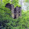 old two story house right off the trail