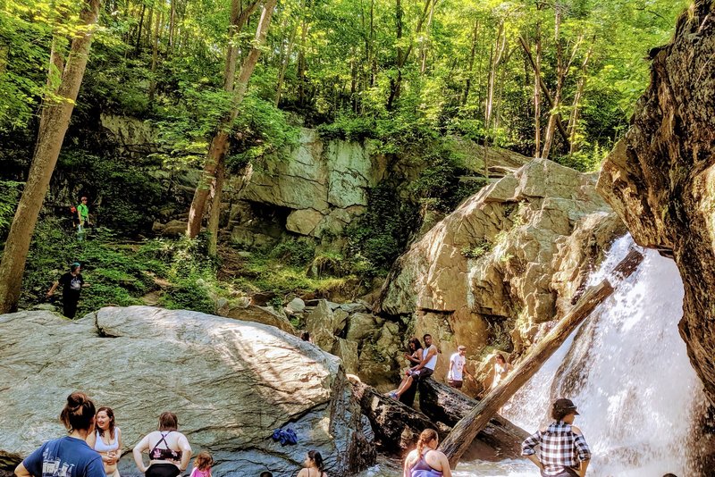 swimming is permitted at the falls