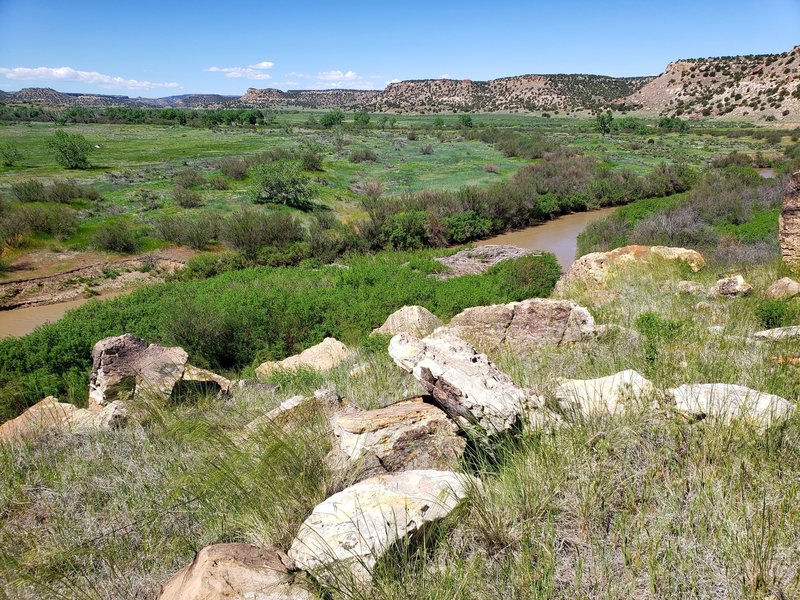 The trail along the Purgatoire River