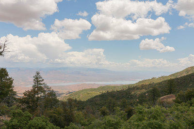 View of Roosevelt Lake from trail.