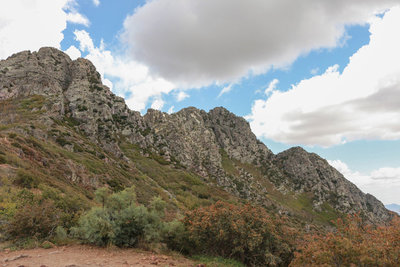 View of all four peaks west side of the mountain.