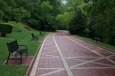 Benches line the trail, allowing you to stroll at a leisurely pace and take breaks as needed.