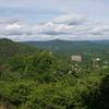 A view from the West Mountain Trail above Hot Springs. You can see the Hot Springs Tower on Hot Springs Mountain.