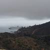 View of Avalon Bay from Hermit Gulch trail, at Interior/Conservancy border.