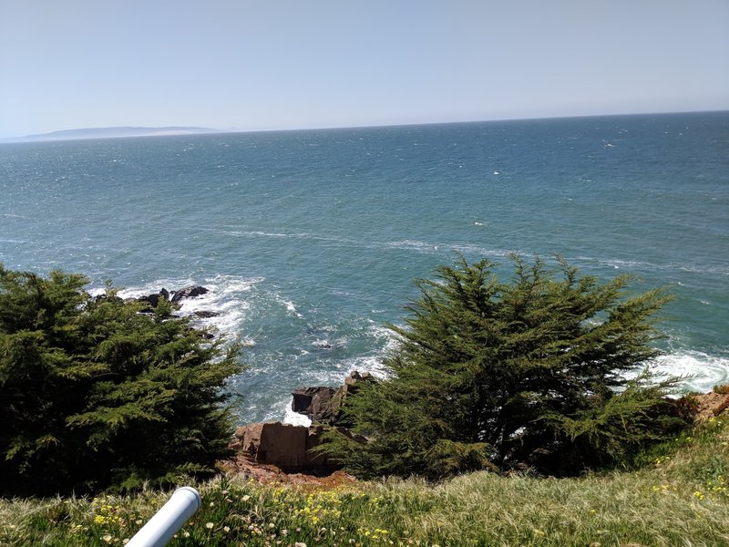 At the Pacific in front of the Avila Lighthouse.