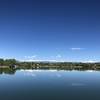 View of the mountains over Waneka Lake