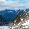 Johannesburg (peak in cthe clouds) from Middle Cascade Glacier.