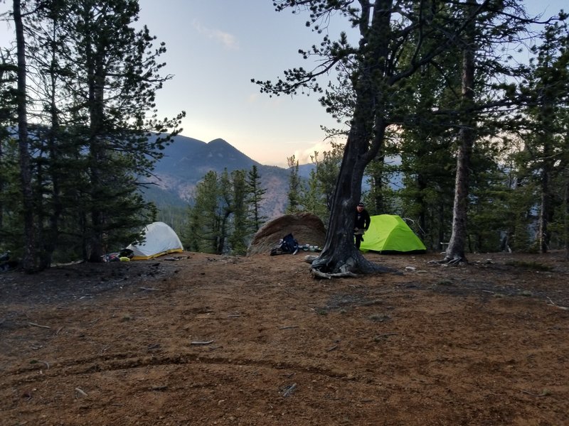 Campsite for the night on trail #672 about 1/2 mile up from the parking lot.