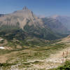 View down the north side of Triple Divide Pass.