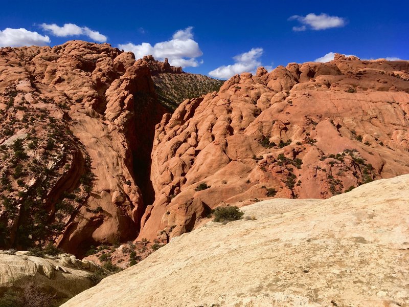 View of western wall from trail on east rim