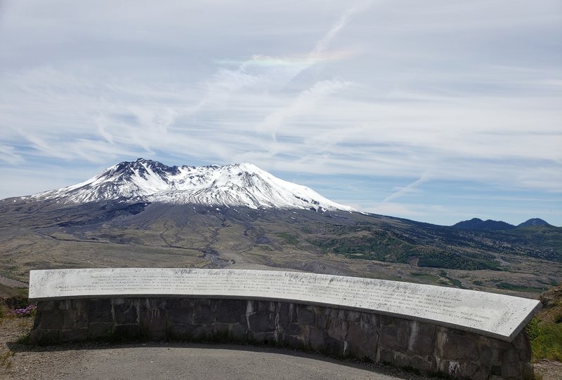 Memorial on Eruption Trail for those who died during the 1980 eruption.