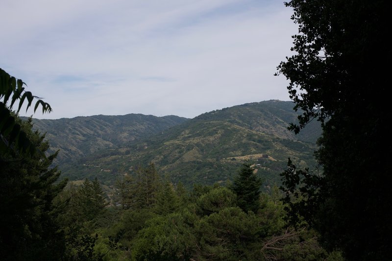 Most of the views are obstructed by trees, but occasionally you get a glimpse of the surrounding hills.