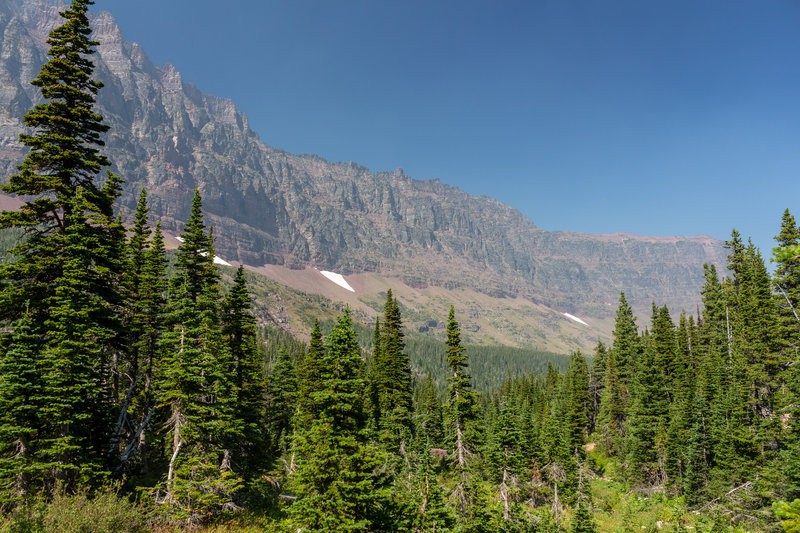 The southern flank of Sinopah Mountain